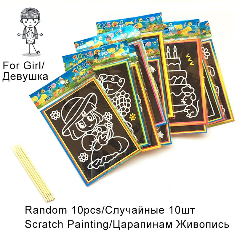 Magic Scratch Art Doodle Pad Educational Toy Magic Scratch Art Doodle Pad Educational Toy